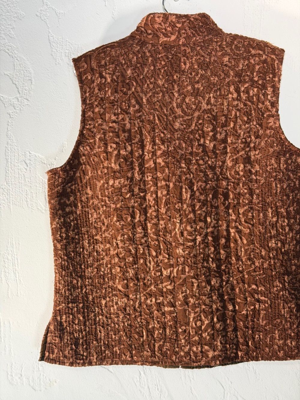 Coldwater Creek Metallic Bronze Textured Vest -medium - Picture 11 of 16